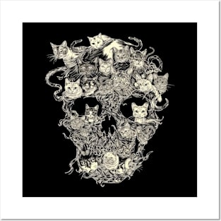 Cat Skull Fascination Posters and Art